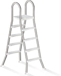 Scalette, Scaletta Piscina Fuori Terra 132 a Doppia con 4 Gradini in Acciaio, Scala per Piscina Fuori Terra, Gradini per Piscina Fuori Terra, Errzom