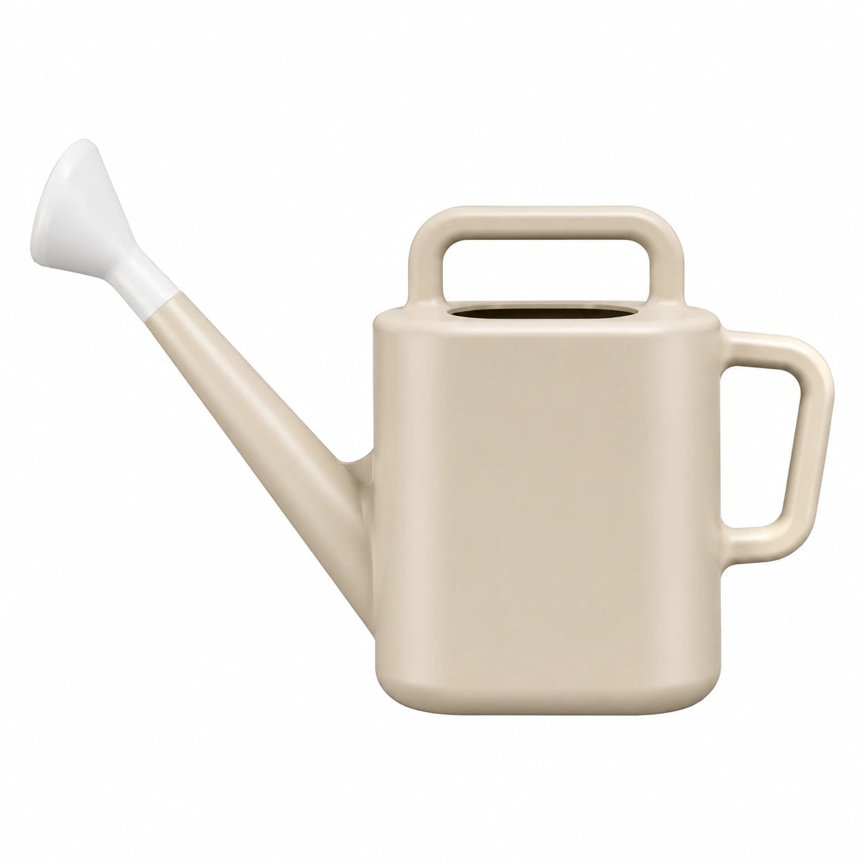 Annaffiatoio Beige 5L con Becco Bianco