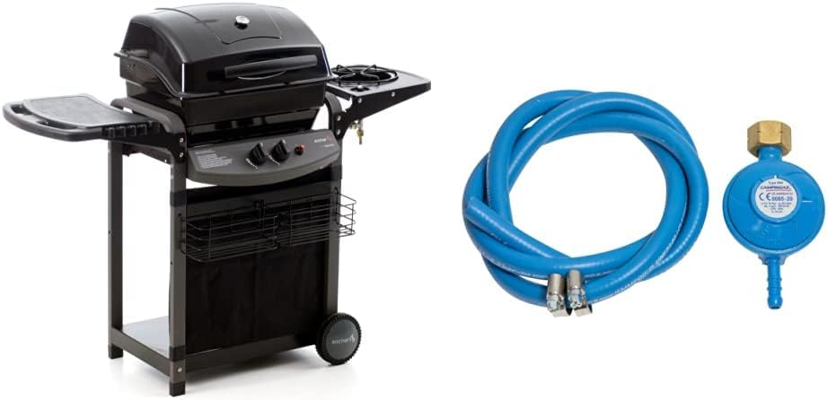 Barbecue a gas, Nero, Pi & ugrave, saporillo Barbecue, Sistema di Cottura a Pietra Lavica, sochef