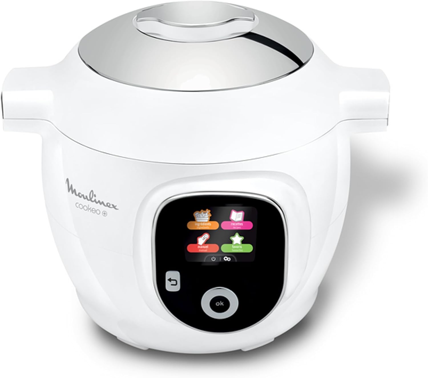 Moulinex CE854110 Pentole a pressione elettriche, bianco, 80 ricette integrate, Cookeo+ Multicooker intelligente ad alta pressione, schermo intuitivo