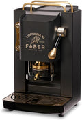 Macchina da caffè, Modello Pro Deluxe, Rifiniture ottonato, Pressacialda in ottone regolabile, FABER COFFEE MACHINES