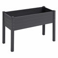 Fioriera Rialzata da Giardino in Metallo Antracite 120x40x80 cm
