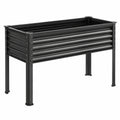Fioriera Rialzata in Acciaio per Giardino Colore Nero