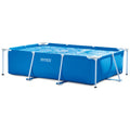 Piscina fuori terra 260X160X65, Blu, 28271 Family Frame Rettangolare Cm Piscina Gioco Estivo Estate Giocattolo 758, 260 x 160 x 65 cm, Intex