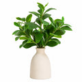 Ficus Artificiale con Vaso Decorativo Beige, 75cm