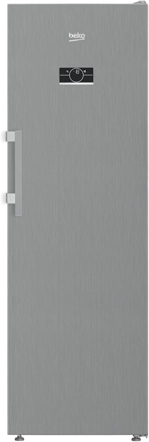 Congelatore verticale B7RFNE315XP, Libera installazione 286 L D Acciaio inox, Beko