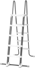 Scalette, Acciaio e Plastica, Grigio, 28077 - Scaletta Deluxe con gradini removibili per Piscina, Intex