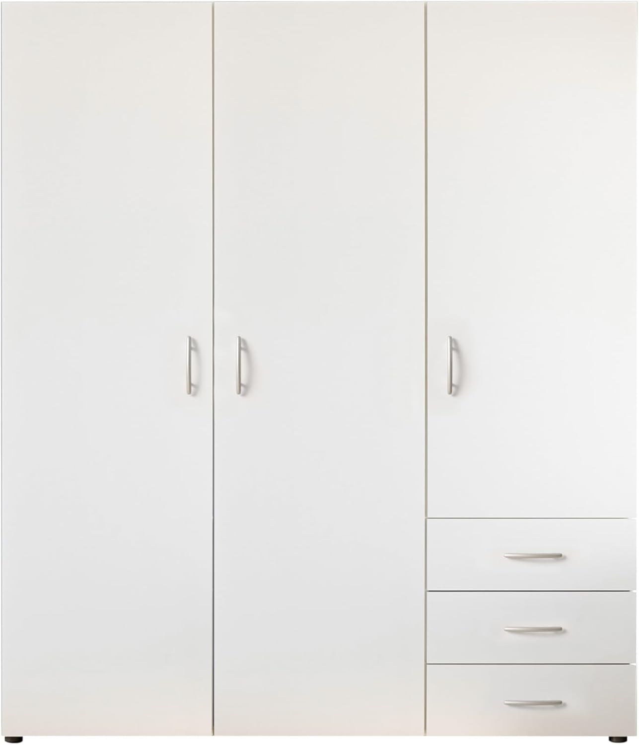 Armadio, Molise - con 3 ante a battente e 3 cassetti in legno laminato di colore bianco. Dimensioni ca. LAP 150,2x176,2x51,3 cm, AVANTI TRENDSTORE