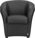 Poltrone B07Y41XNMD, Poltrona POZZETTO Imbottita Artigianale in Ecopelle Design Made in Italy (Nero), Totò Piccinni