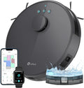 Robot aspirapolvere, M1 Lavapavimenti con Mappatura, 5500 Pa Potente Aspirazione, 200 min, Navigazione LDS, Zona Vietata, Alexa, Grigio, Lefant