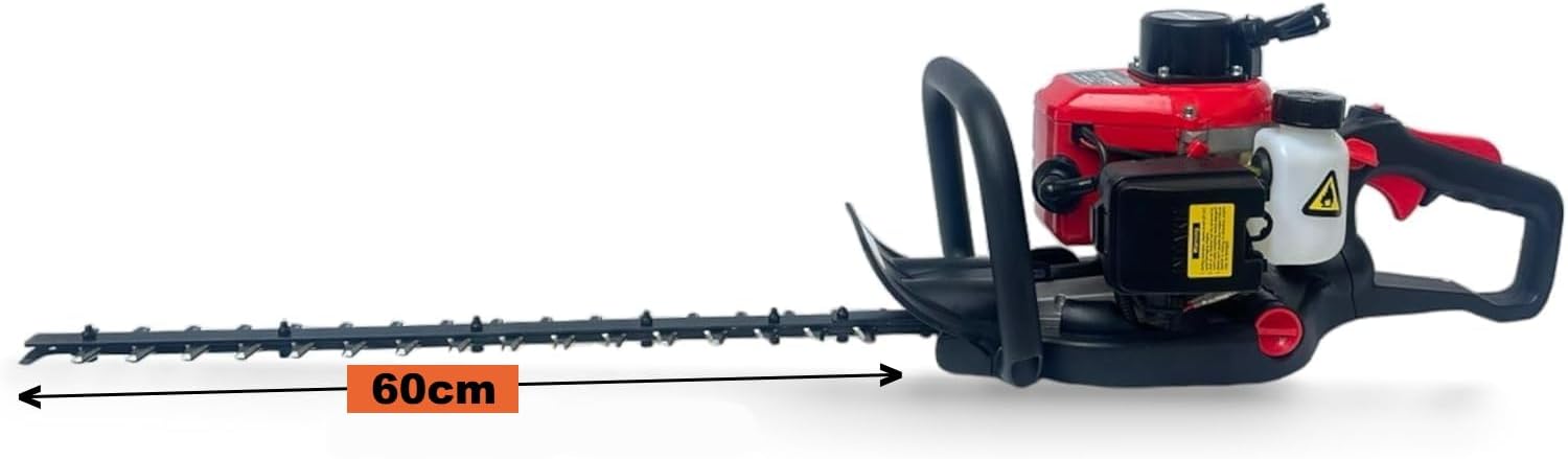 Tagliasiepi, a Scoppio 43cc – Motore 2 Tempi, Lame Doppio Taglio 60 cm, Manico Girevole, Leggero e Maneggevole, Ideale per Giardinaggio, GrecoShop
