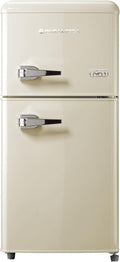 Frigorifero combinato MAMBO105C, Frigo Retrò 100 litri lordi Color Crema, PYRAMIDEA