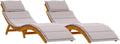 Lettino prendisole, 2 pcs Talpa Legno di Acacia Massello, Seduta da giardino, reclinabile elegante per terrazza e relax all'aperto, vidaXL