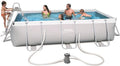 Piscina fuori terra, 56441 Piscina Power Steel Frame Rettangolare, 404x201x100 cm, Bestway