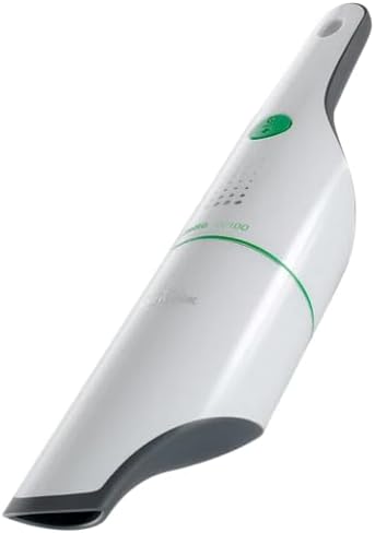 Aspirabriciole e aspirapolvere portatili VC100, Design Elegante e Tecnologia LED (Bianco), Stazione di Ricarica Inclusa, DIERRESTORE