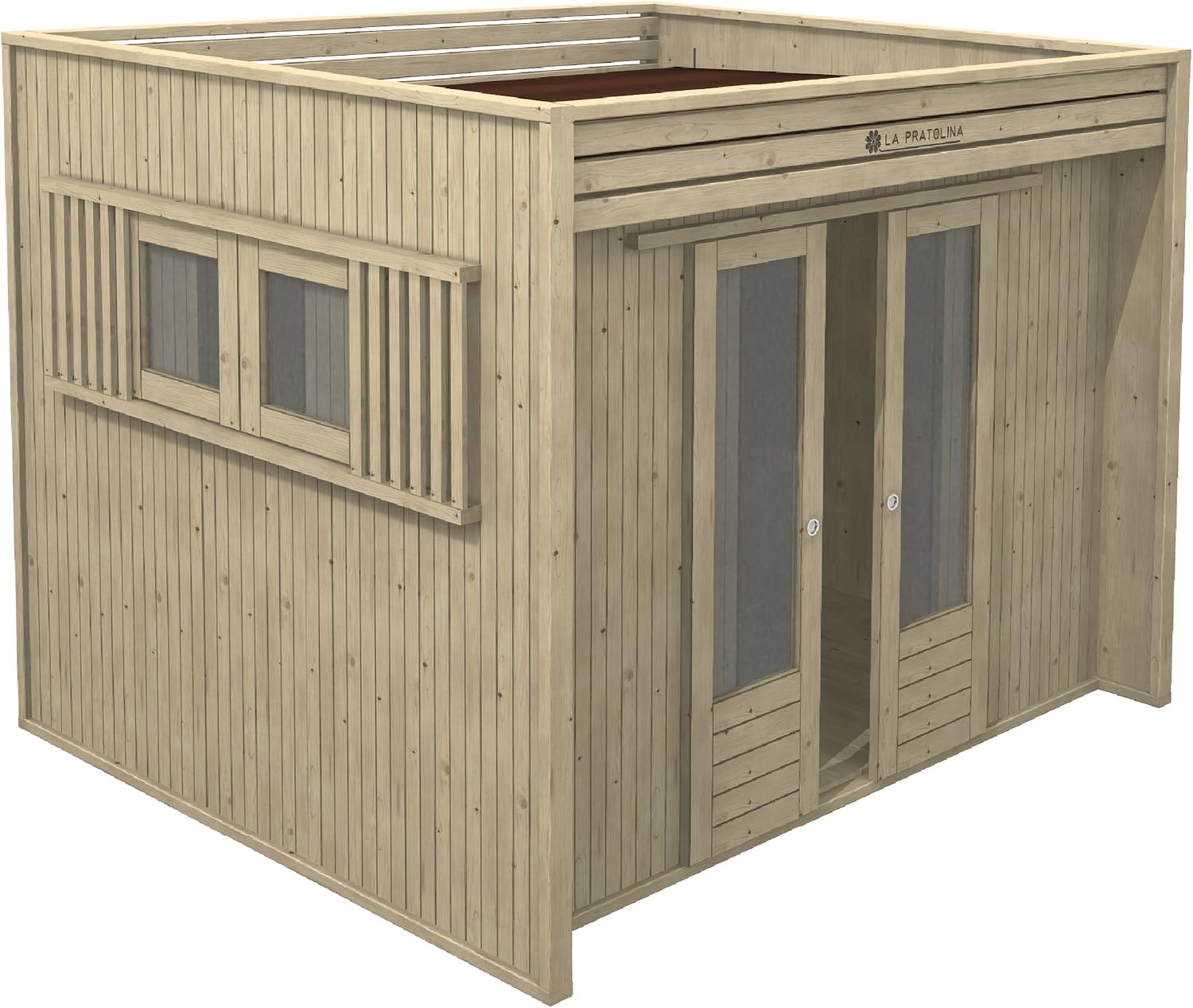 Armadio, Casetta in Legno da Giardino 3x2 Alta qualità Modello CUBO ad Uso ricovero Attrezzi, ricovero Animali, legnaia, Box Moto, La Pratolina