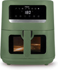 Friggitrice ad aria, 8 L, 80-200°C, 2000 W, Iridea, doppia resistenza, display digitale, timer, finestra, Verde Salvia, Tognana