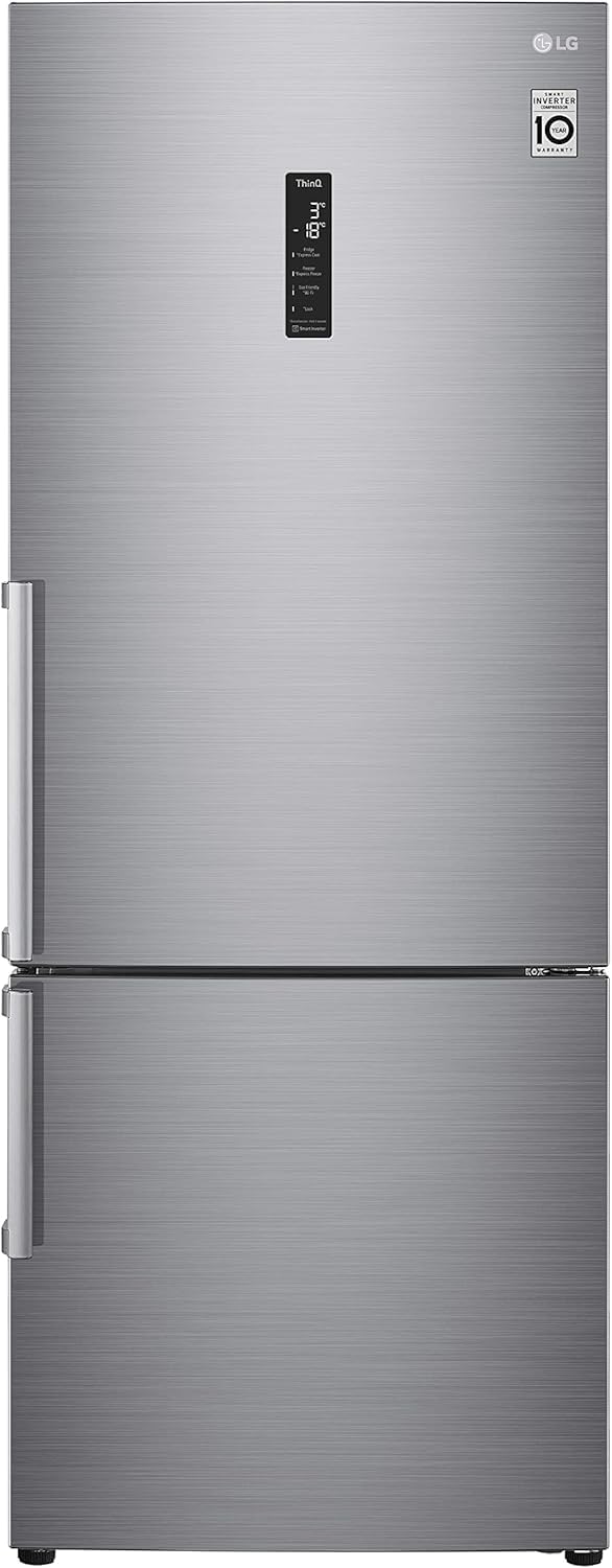 LG GBB567PZCMB frigorifero combinato, 462 L, Larghezza 70 cm, Total No Frost, Wi-Fi, Door & Linear Cooling, Cassetto Fresh Balancer, Inox