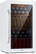 Mini frigorifero, 3-10°C, 80 L, Portatile, Piccolo da Ufficio, con Porta in Vetro, Bar con Ripiani Rimovibili, KLARSTEIN