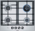 Bosch PCH6A5B90 piano cottura, Serie 6, a gas, FlameSelect: regolazione con nove livelli di potenza predefiniti, WOK, griglie in ghisa, Acciaio