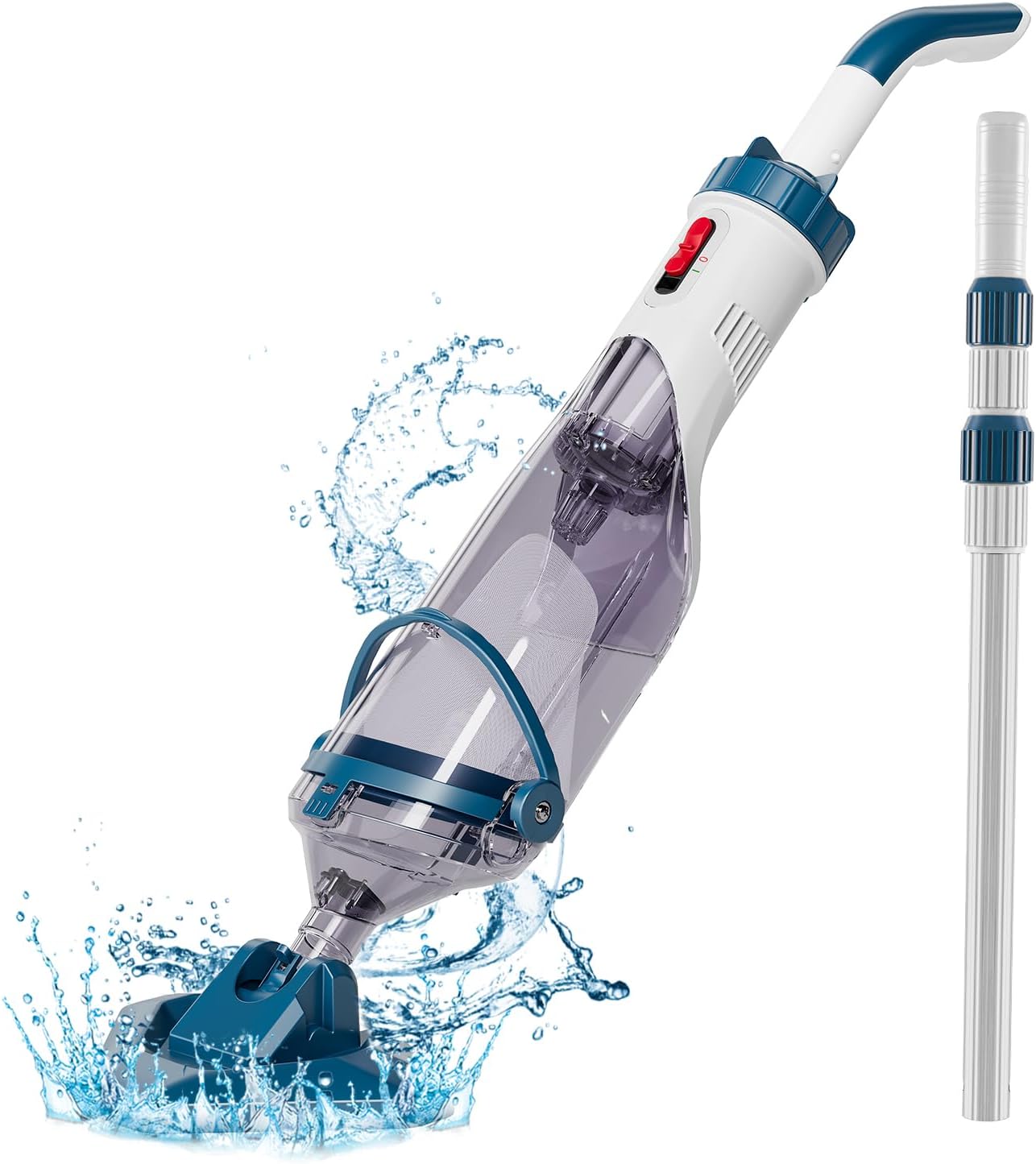 Aspiratori a mano, SPA e Più, Aspirapiscina con Autonomia Fino a 60 min, Aspirazione 4200 L, Ideale per Piscine Fuori Terra, Blu, Enhulk