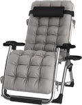 Poltrone reclinabili, Sedia per gravità zero reclinabile all'aperto con portabicchieri, con supporto per cuscini 200 kg ( Color: Silver ), DQCHAIR