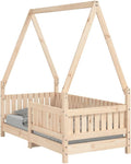 Strutture letto, Giroletto per Bambini 70x140 cm in Legno Massello di Pino, giroletto Bambini a casetta, Letto a casetta, vidaXL