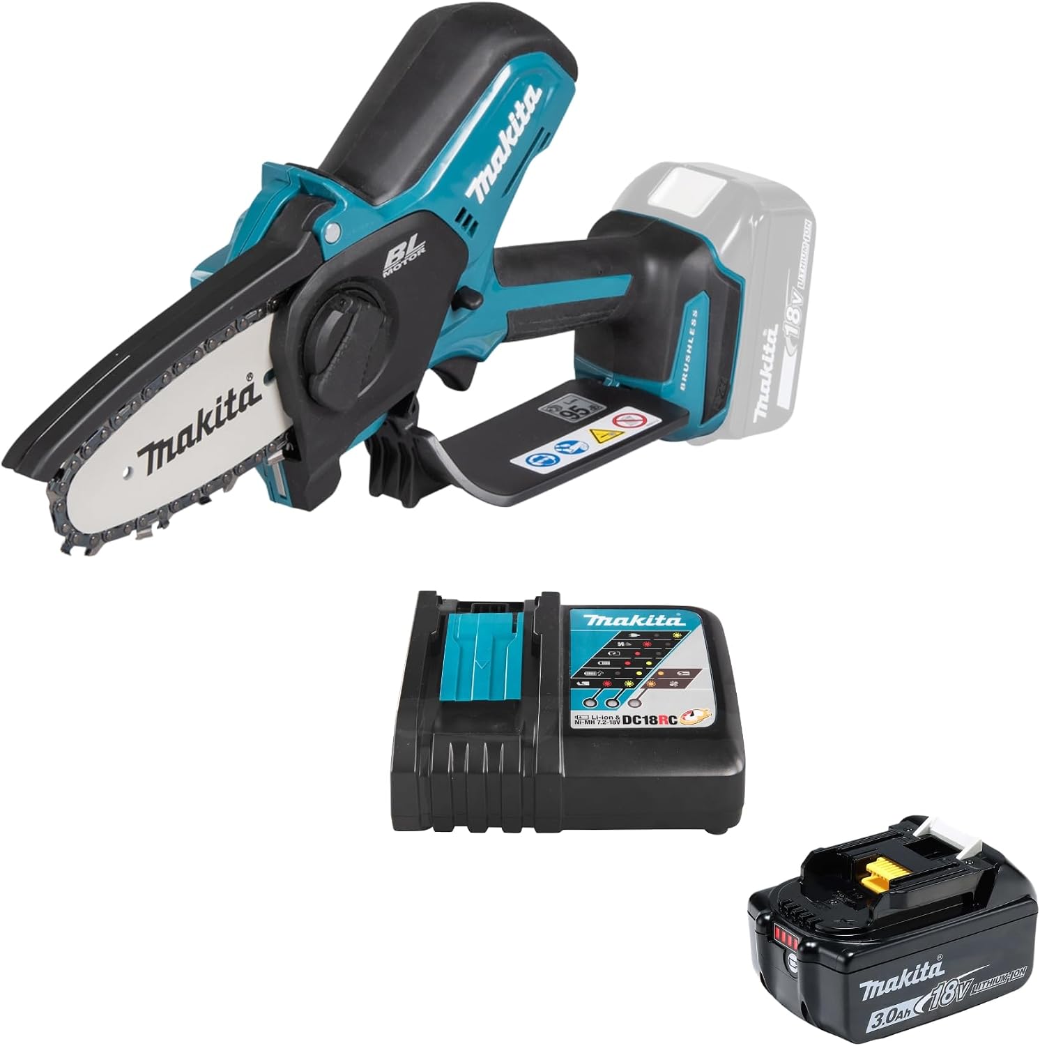 Makita DUC101RF1J motosega, Potatore Catena Batteria LXT 18 V 8,0 m