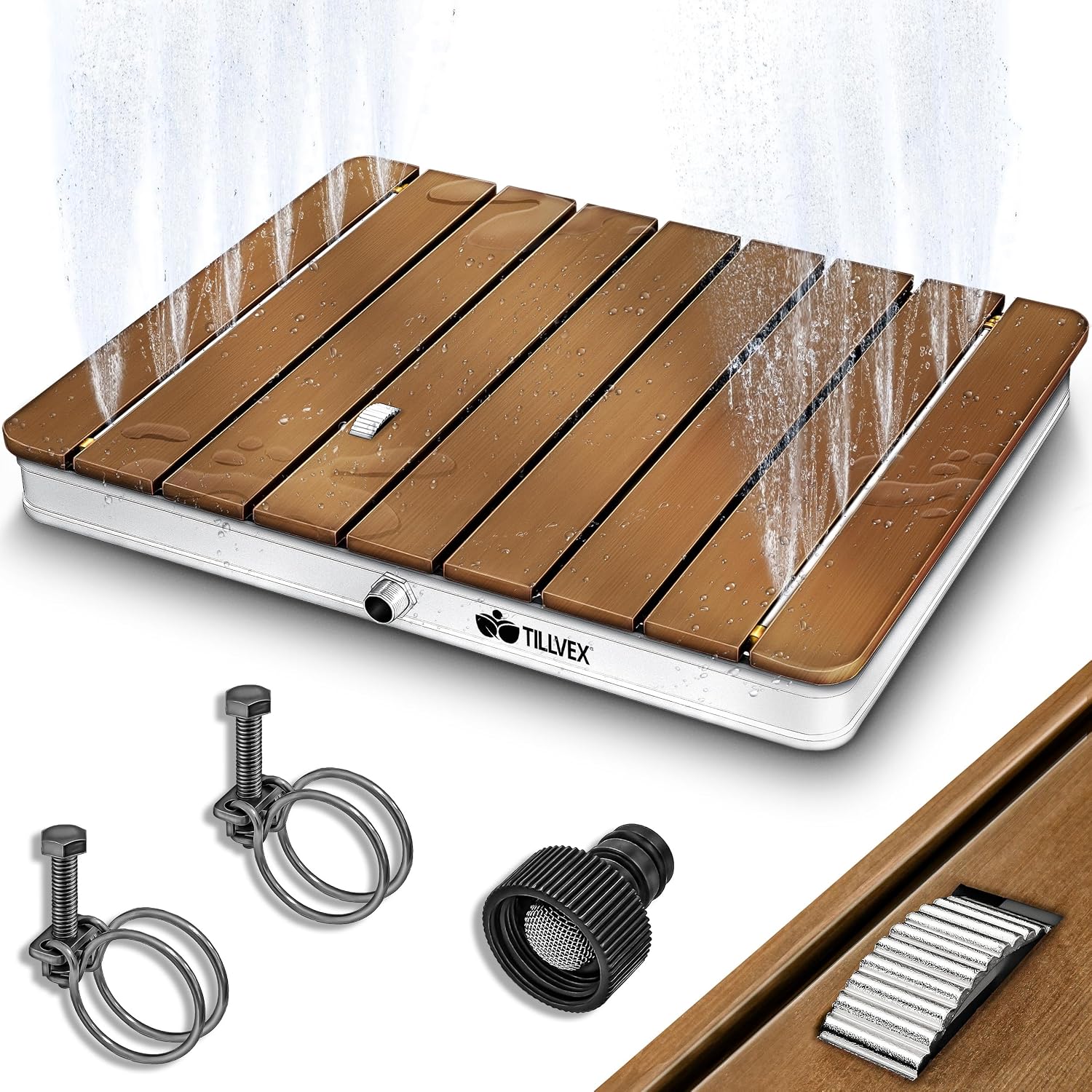 Docce da giardino, ® Doccia da giardino Outdoor fino a 4 m di altezza della fontana, da esterno, campeggio resistente alle intemperie, tillvex