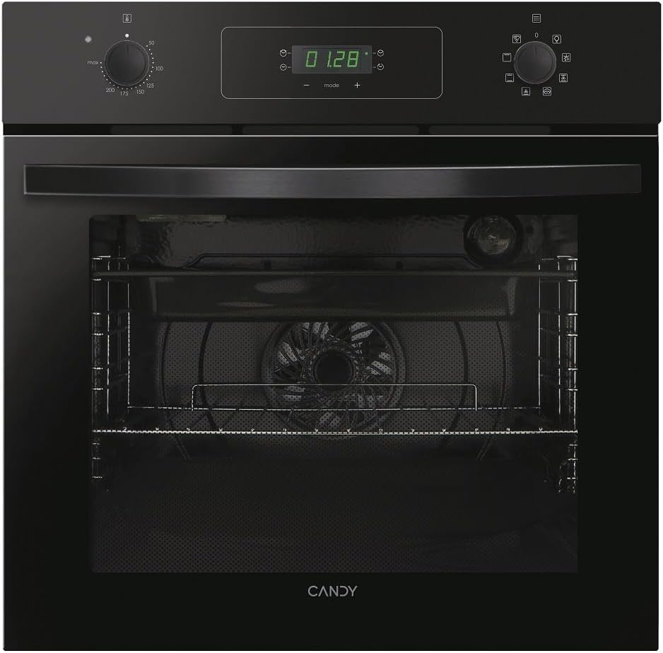 Forno da incasso N615, 65 L, 1 vassoio e 1 griglia, 8 funzioni, Idea FIDCP L, Forno multifunzione, ventola radiale, pulizia acquativa, nero, CANDY