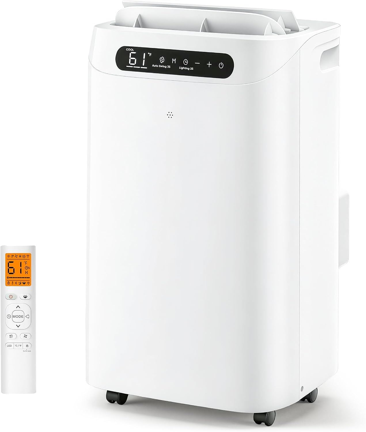 Condizionatore portatile, Condizionatori d'aria portatili da 14000 BTU, unità CA portatile con telecomando, raffreddamento, ventilatore, Tanoxo