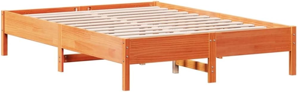 Strutture letto, Letto Senza Materasso Marrone Cera 160x200 cm in Legno di Pino, vidaXL