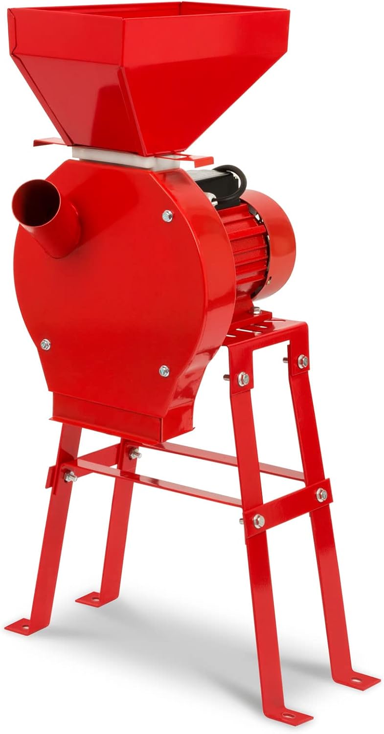 Macinini, quattro setacci e base, portata 240 kg, Mulino elettrico per cereali con potente motore da 1100 watt, frantumatore per cereali, EBERTH