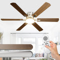 Ventilatori da soffitto con lampada, Silenzioso Ventilatore da Soffitto con Telecomando e Reversible DC Motore, Airwit