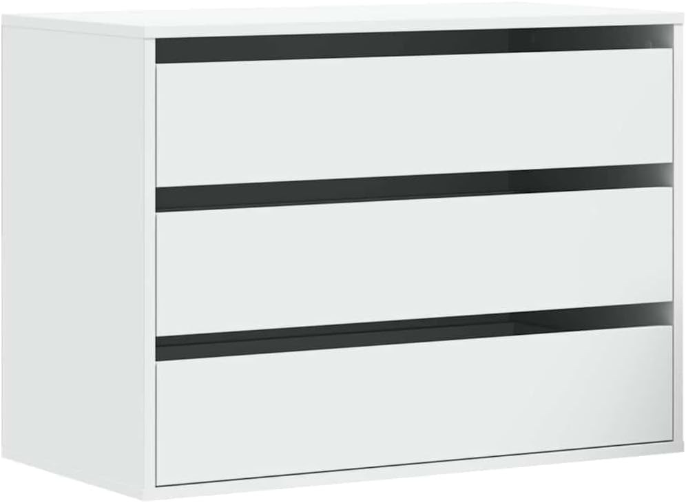 Cassettiere, Mobile con cassetti, armadietto con cassetti, portaoggetti con cassetti, Cassettiera Bianca 80x41x58 cm in Legno Multistrato, vidaXL