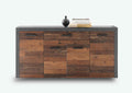 Set soggiorno, old style scuro moderno e industriale per salotti LAP 180x93x38 cm. (Cassettiera), AVANTI TRENDSTORE