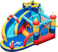 Giochi e castelli gonfiabili, Parco Aquatico, con Rete Protettiva, Scivolo, Trampolino, Piscina, Cannone dell'Acqua, Tema di Navigazione, LIFEZEAL
