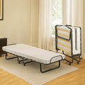 Letti, Bianco, Brandina con Rete 12 doghe, 100% Made in Italy, 80x190h37 cm, Letto Pieghevole Deva, no salvaspazio, Materasso Incluso, Talamo Italia