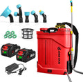 Pompe spruzzatrici, Irroratrice a Batteria, Funzione Agitatore, Agricoltura, Trattamento Piante, Pompa a Spalla Elettrica 20 L, 2x3,0 Ah, ONEVAN