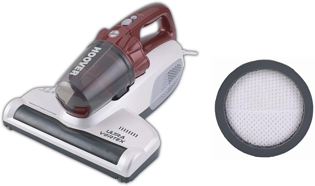 Aspirabriciole e aspirapolvere portatili 500UV, 3 Programmi, MBC Batti Materasso Ultra Vortex, Multicolore con Extra Filtro Pre Motore, Hoover