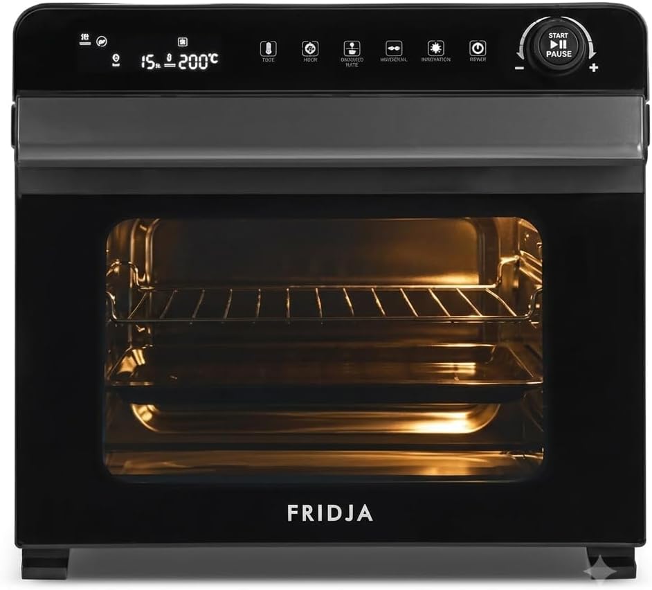 Friggitrice ad aria F77, funzione girarrosto, potente, veloce, versatile, facile da pulire., interno in acciaio inox, Fridja