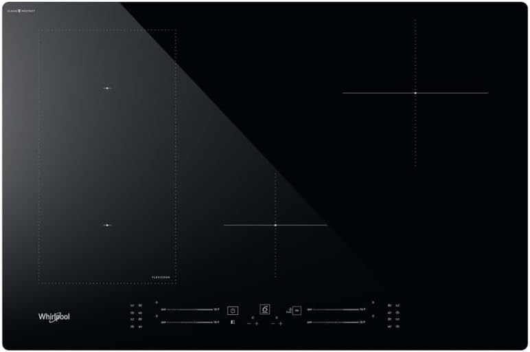 Whirlpool S2177 piano cottura, induzione 4 Fuochi Larghezza 77 cm vetroceramica tecnologia FlexiCook colore Ner