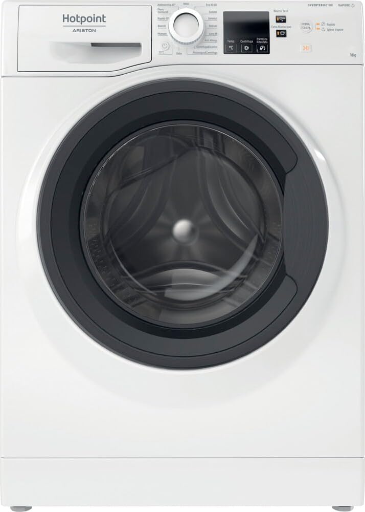 Lavatrice NF97WK, Carica Frontale 1400 Giri, 16 Programmi, IT Libera Installazione, Funzione Vapore, Inverter, Classe Energetica A, Hotpoint ARISTON