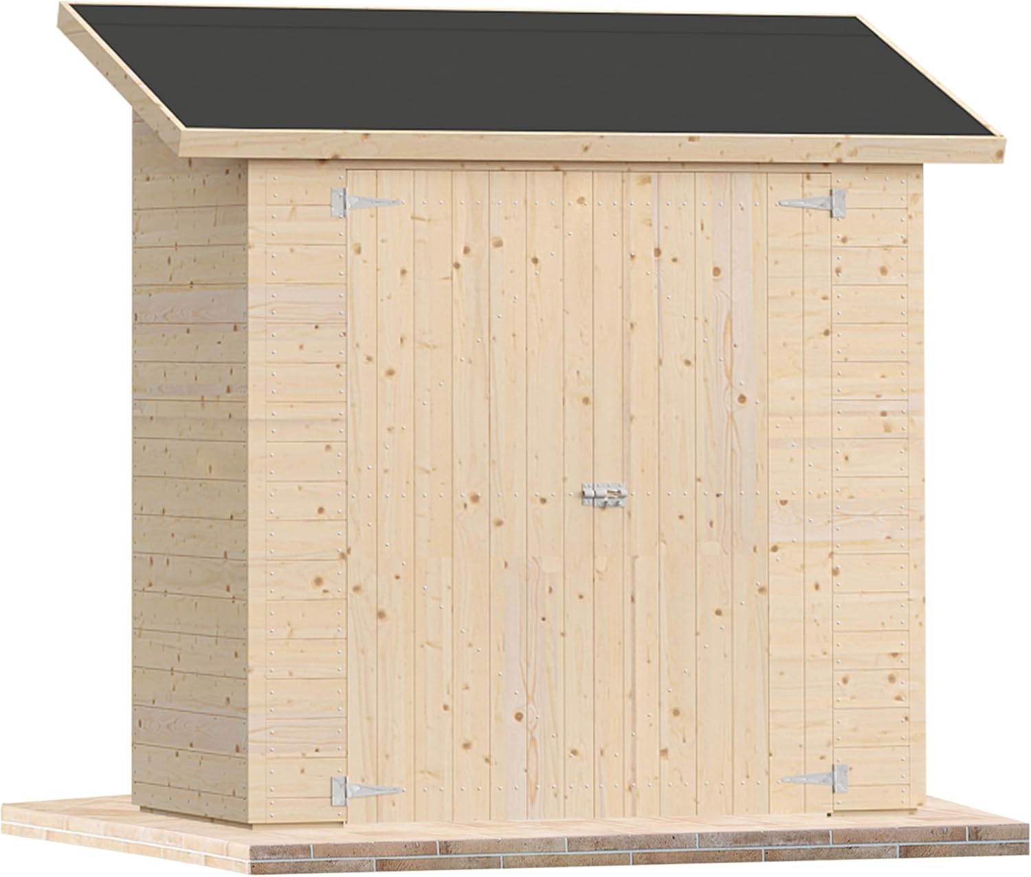 Casetta da giardino, box ideale per terrazzi e balconi (Con Pavimento), armadio rimessa attrezzi, deposito, lecasettedilegno