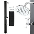 VEVOR Docce da giardino, Doccia Solare da Giardino 40 L, Uso in Piscina Campeggio, Nero, Regolazione Acqua Calda e Fredda