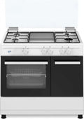 Cucine a libera installazione SD490WE, con forno elettrico, Cucina a gas 4 fuochi, Bianco, Schaub Lorenz