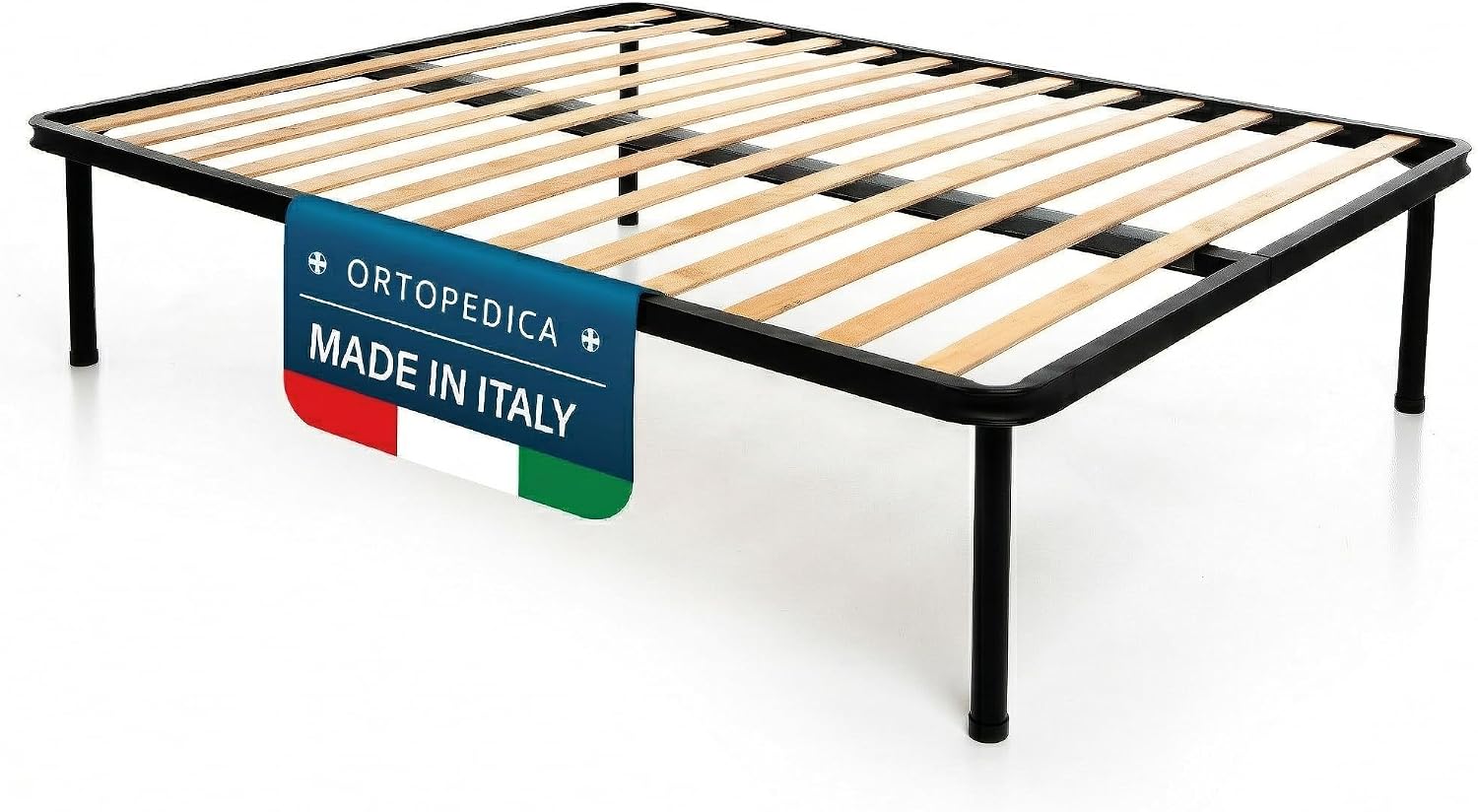 Basi a doghe, Rete Matrimoniale 160x190, Rete Ortopedica 100% Made in Italy, Struttura Letto Matrimoniale 160x190 in Ferro, DOLCI SOGNI