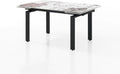 Tavoli da sala da pranzo, basamento acciaio Nero opaco, Misure: 140-200 x 90 x h.76 cm, Emporio Arredo Milano