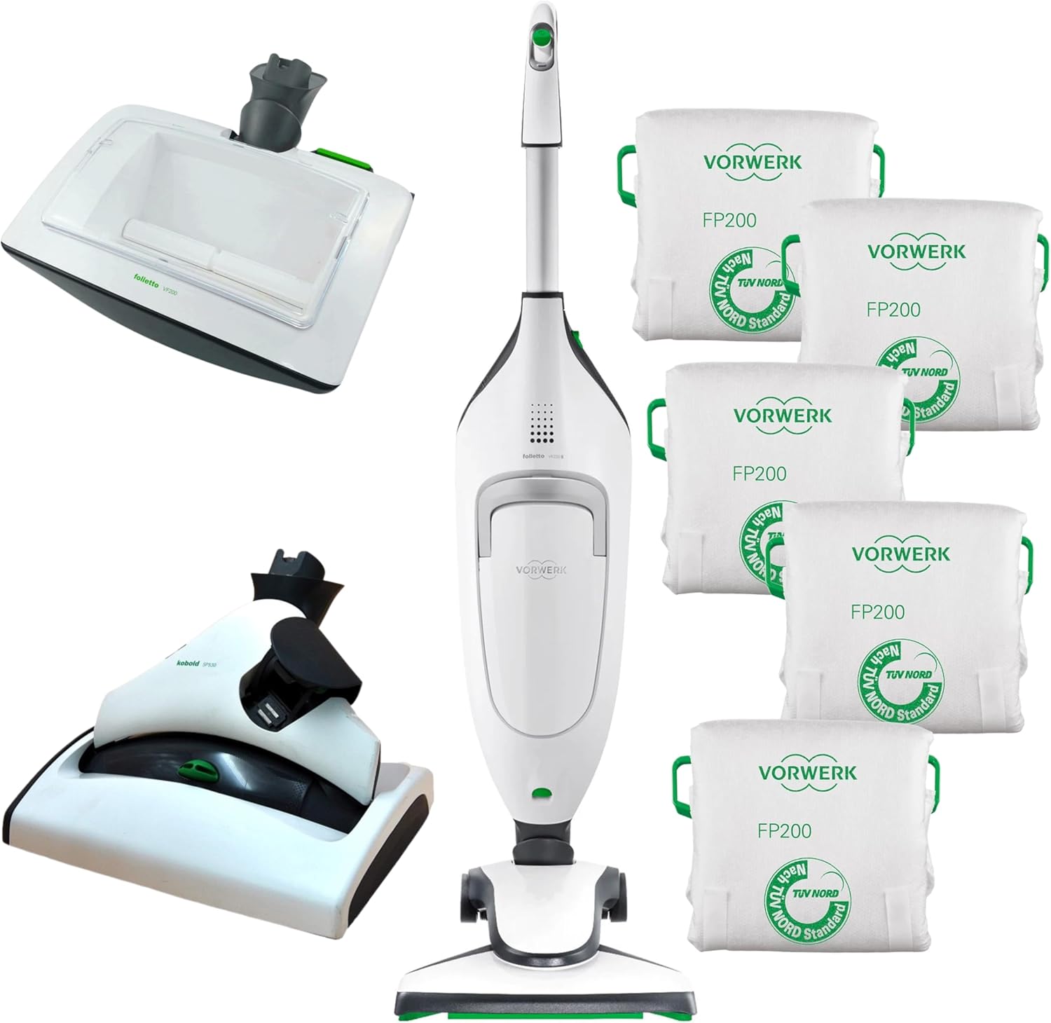 Aspirapolvere senza fili SP530, Folletto VK 220s + Pulilava + Lavatappeti VF200, 220s - Aspirapolvere Potente 700 W + Sacchetti ORIGINALI, DIERRESTORE