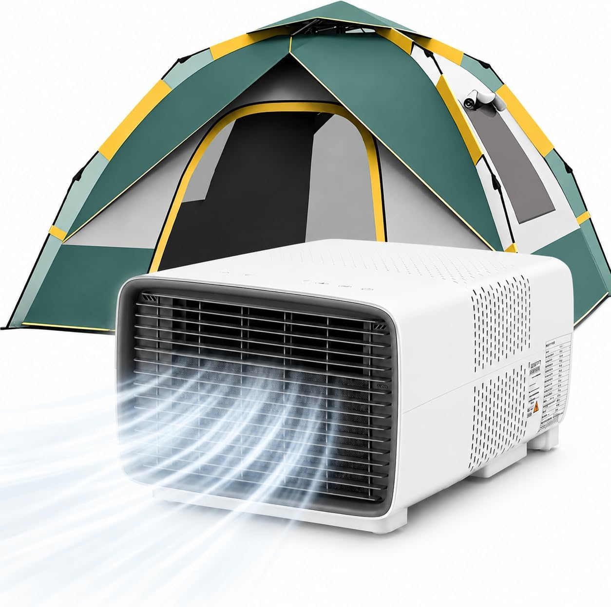 Condizionatore portatile, unità di Raffrescamento da 900 W Fino a 4 m2 – modalità Notte da 45 dB, Display Touch e Timer, vnmudzeo
